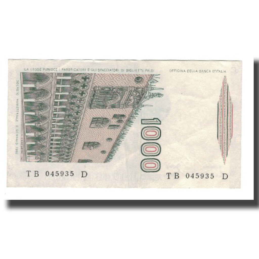 Banconote, Italia, 1000 Lire, D.1982, KM:109a, BB+