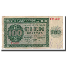 Banknote, Spain, 100 Pesetas, 1936, 1936-11-21, KM:101a, VG(8-10)