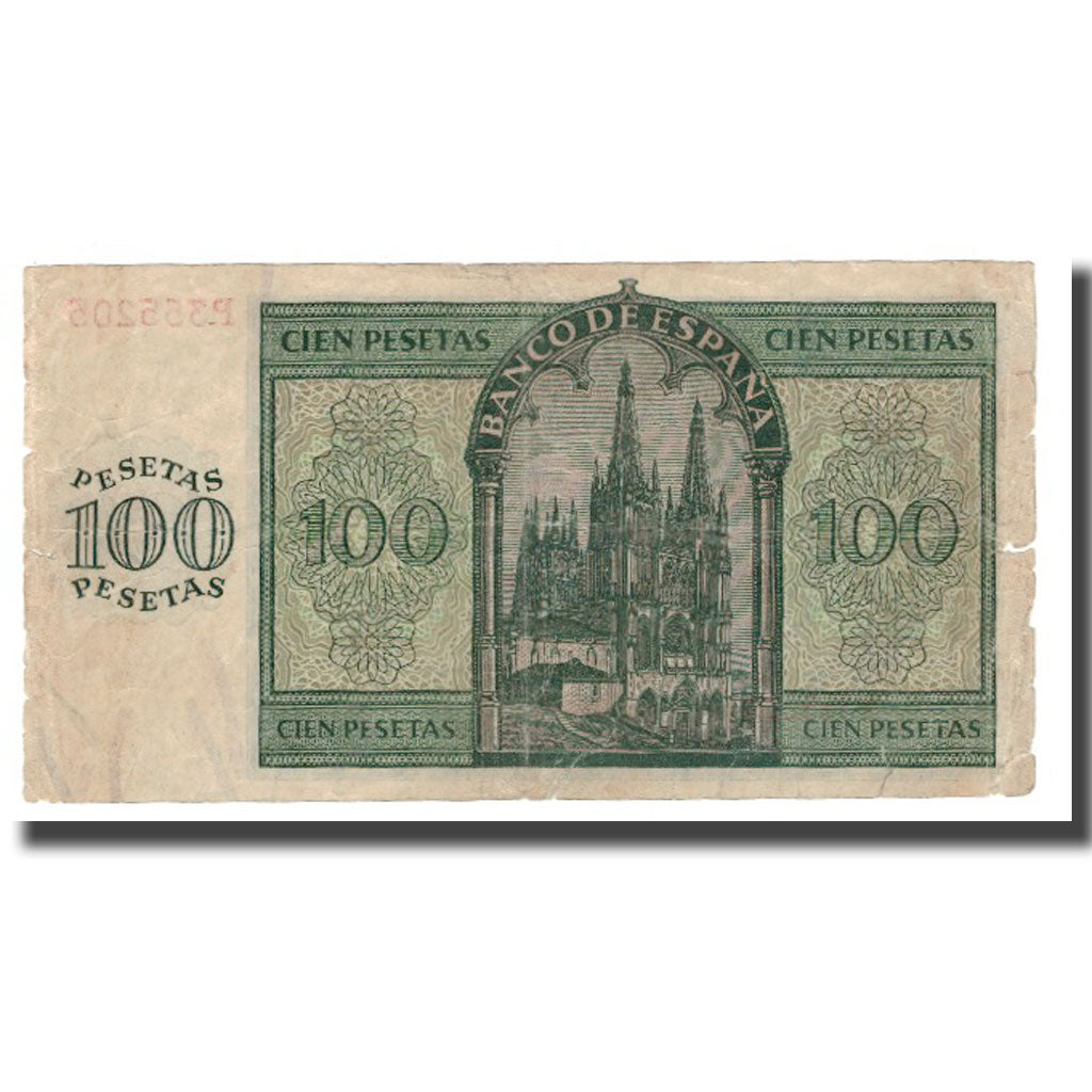Banknote, Spain, 100 Pesetas, 1936, 1936-11-21, KM:101a, VG(8-10)