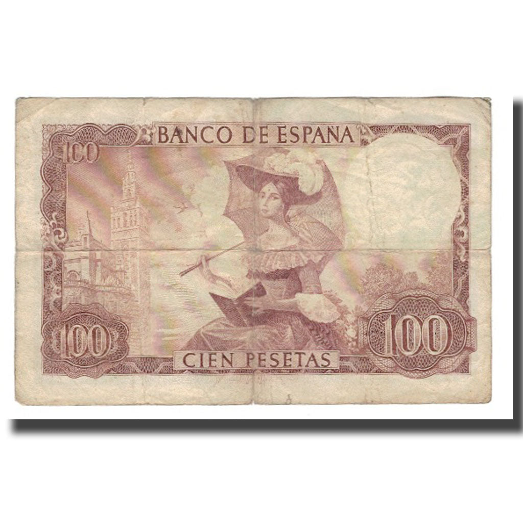 Banknote, Spain, 100 Pesetas, 1965, 1965-11-19, KM:150, VG(8-10)