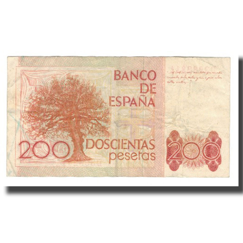 Billet, Espagne, 200 Pesetas, 1980, 1980-09-16, KM:156, B
