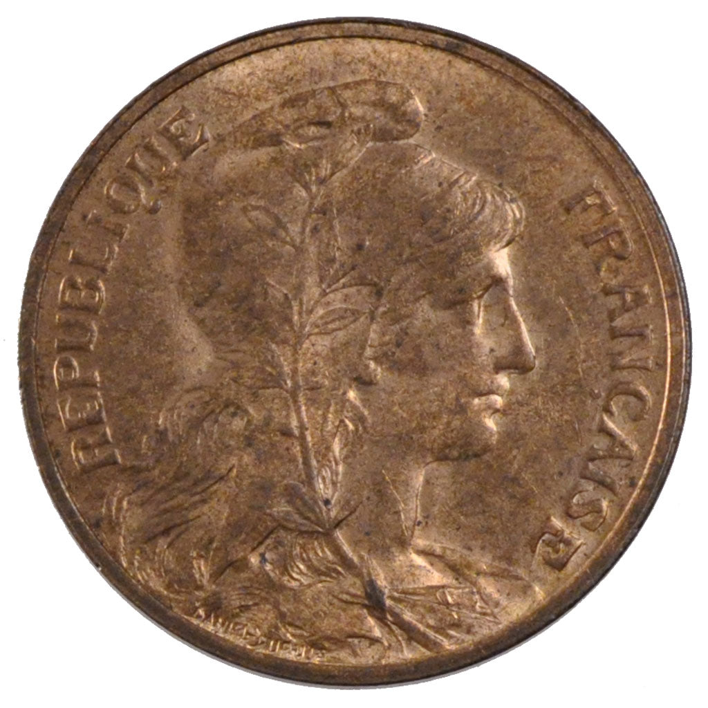 FRANCE, Dupuis, 5 Centimes, 1902, Paris, KM #842, MS(65-70), Bronze, 25.1,...