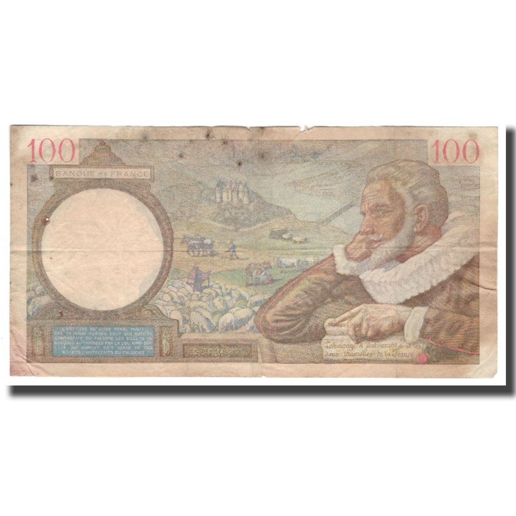 France, 100 Francs, 1940, 1940-07-11, F(12-15), Fayette:26.33, KM:94