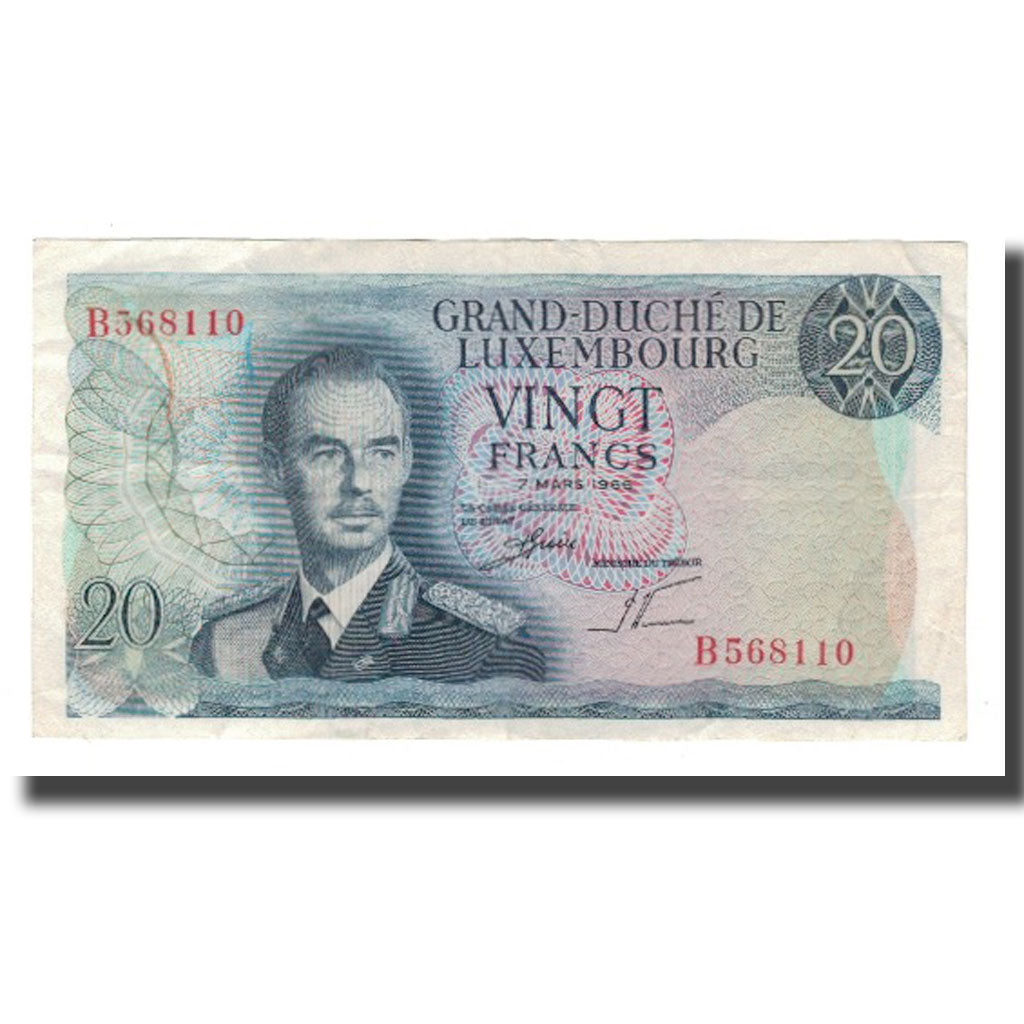 Banconote, Lussemburgo, 20 Francs, 1966, 1966-03-07, KM:54a, BB+