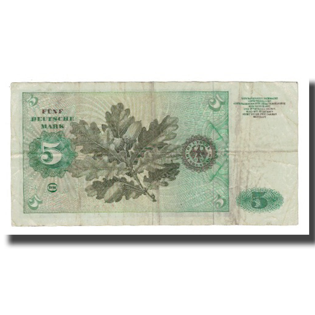 Banknote, GERMANY - FEDERAL REPUBLIC, 5 Deutsche Mark, 1960, 1960-01-02, KM:18a