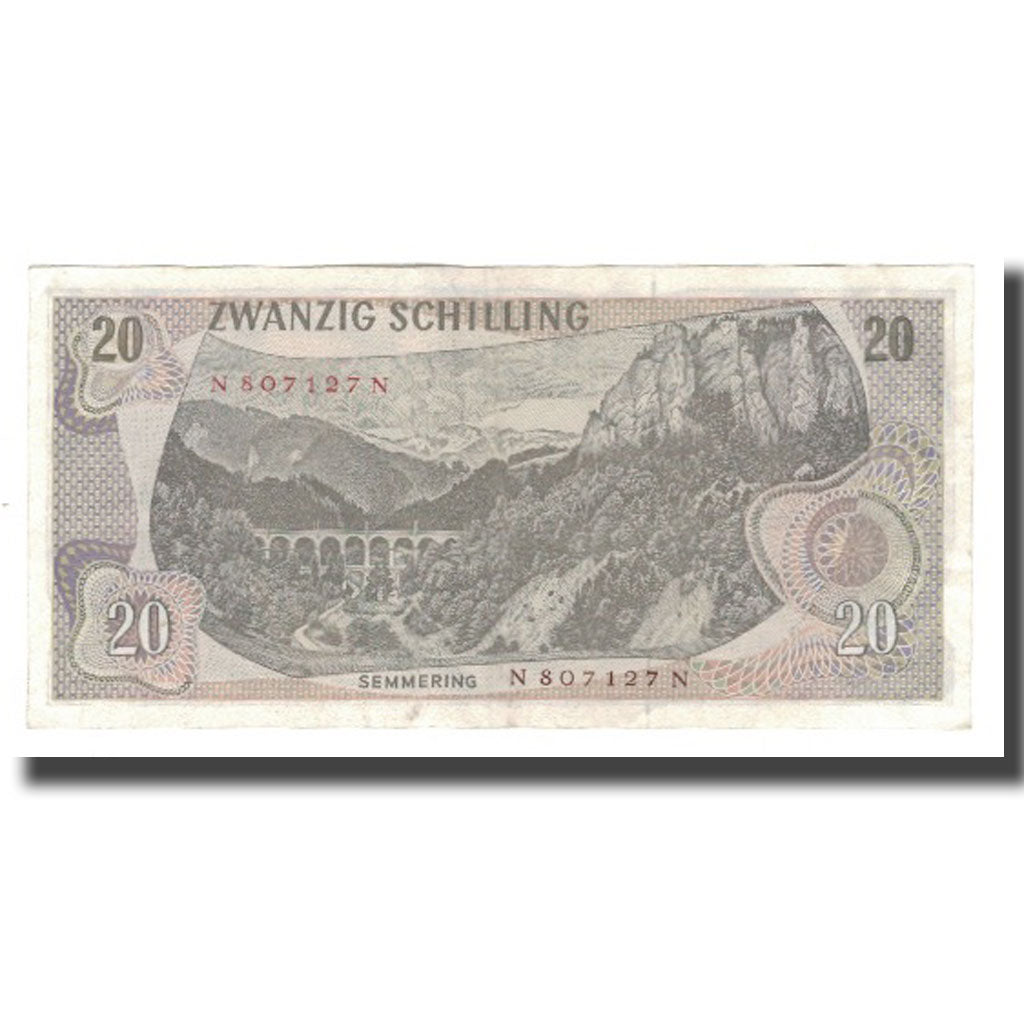 Banknote, Austria, 20 Schilling, 1967, 1967-07-02, KM:142a, EF(40-45)