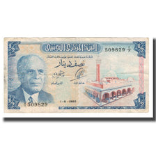 Billet, Tunisie, 1/2 Dinar, 1965, 1965-06-01, KM:62a, TTB