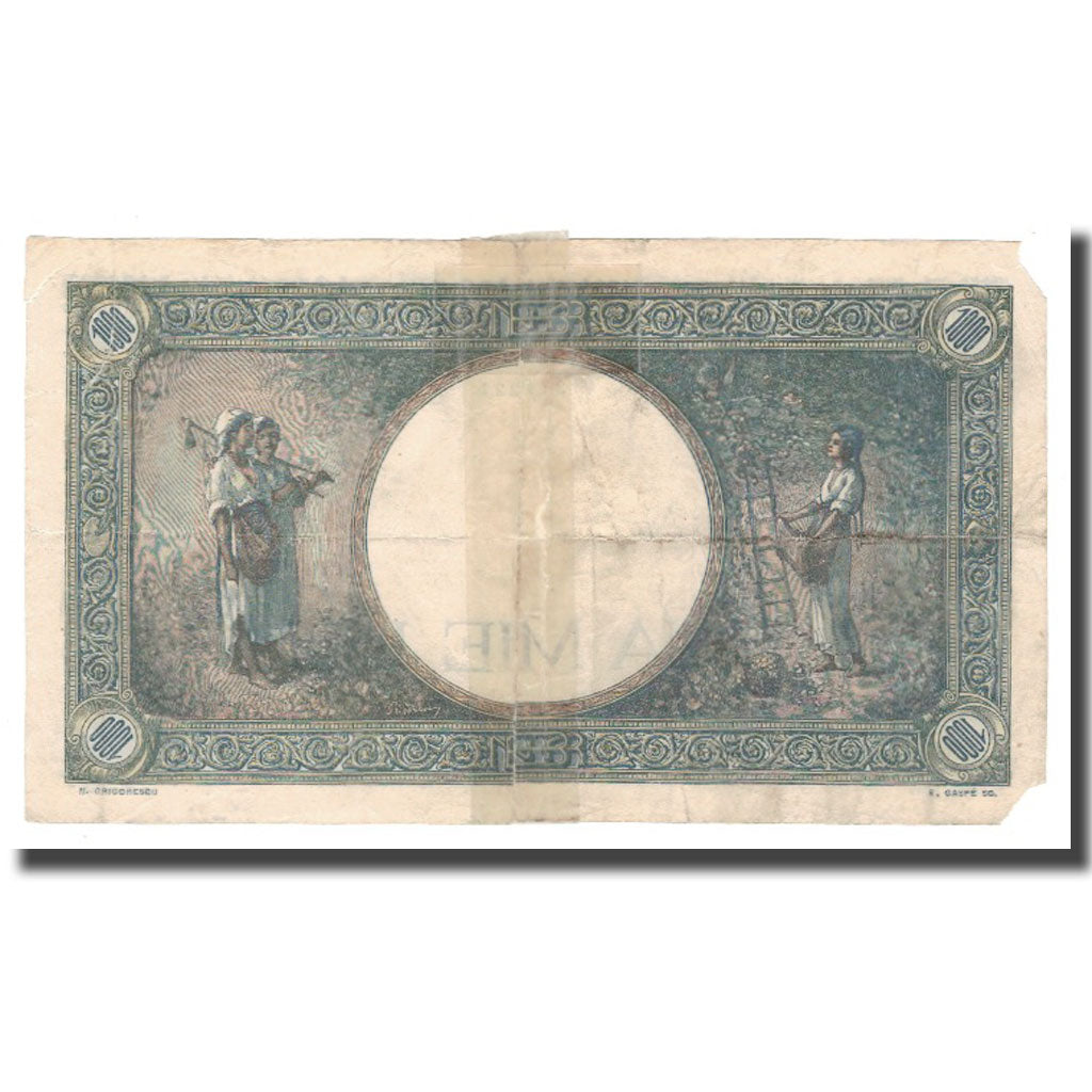 Banknote, Romania, 1000 Lei, 1941, 1941-09-10, KM:52a, VG(8-10)