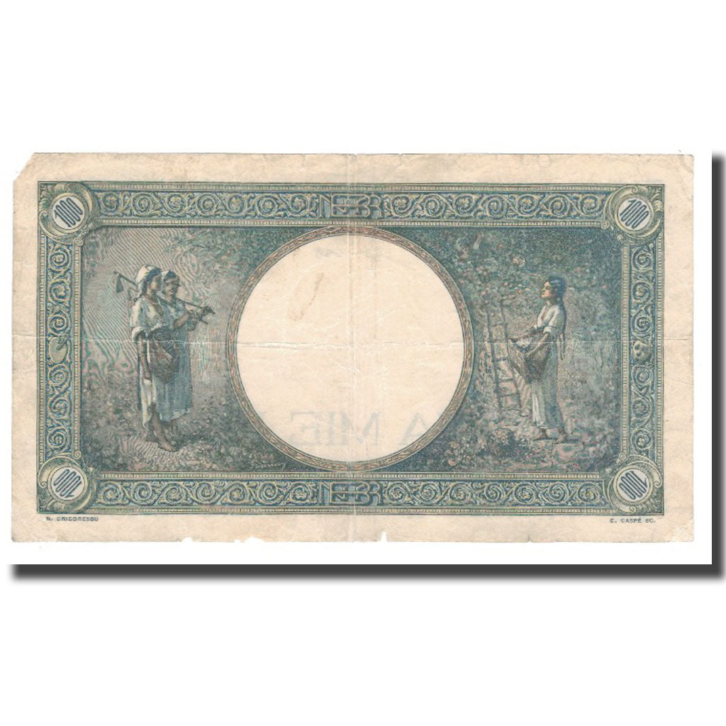 Geldschein, Rumänien, 1000 Lei, 1943, 1943-03-23, KM:52a, SGE+
