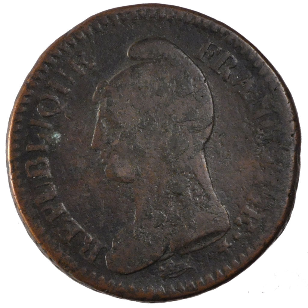 FRANCE, 1 Décime, 1797, Orléans, VF(20-25), Bronze, Gadoury #187, 18.82
