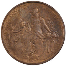 Moneta, Francja, Dupuis, 10 Centimes, 1898, Paris, AU(55-58), Bronze
