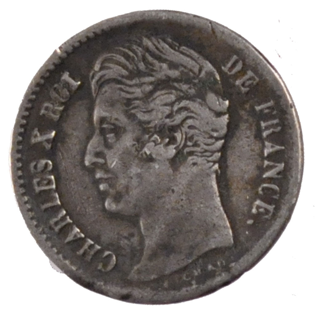 FRANCE, Charles X, 1/4 Franc, 1829, Limoges, KM #722.6, VF(30-35), Silver,...
