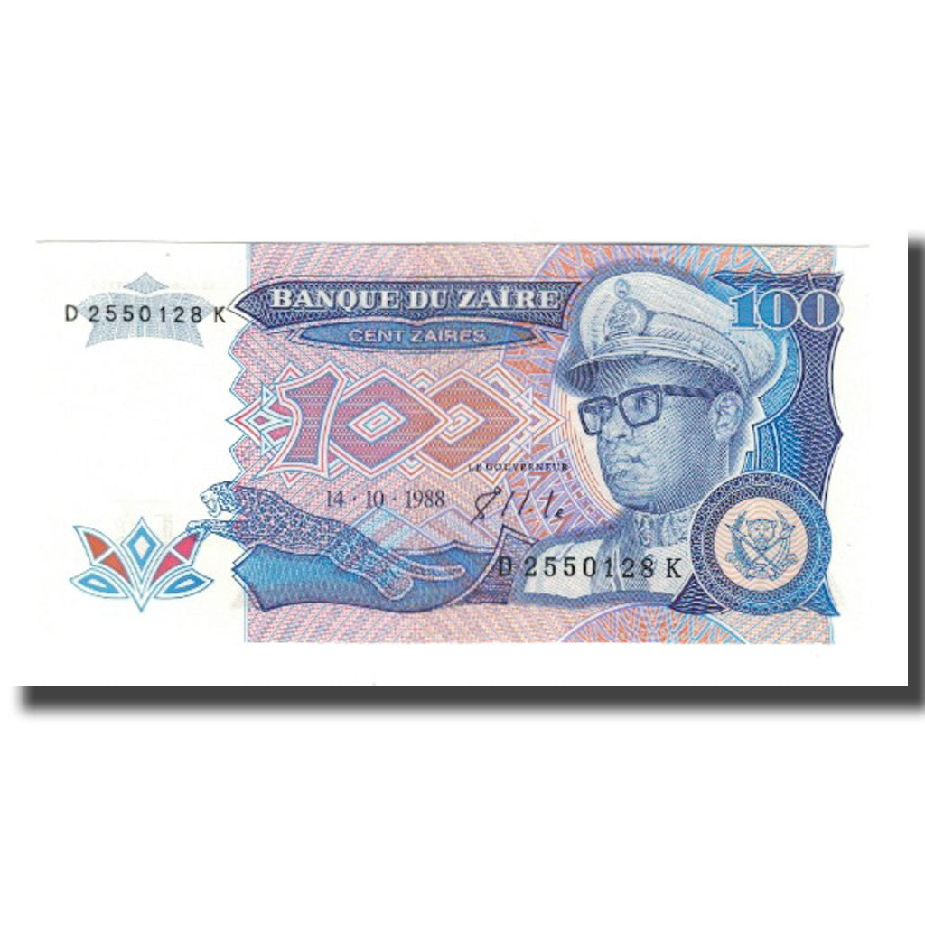 Banknot, Zaire, 100 Zaïres, 1988, 1988-10-14, KM:33a, UNC(65-70)