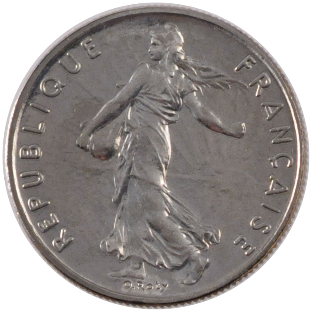 FRANCE, Semeuse, 1/2 Franc, 1990, Paris, KM #931.1, MS(63), Nickel, 19.5,...