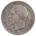 FRANCE, Napoléon III, Franc, 1856, Strasbourg, KM #779.2, VF(30-35), Silver, G..
