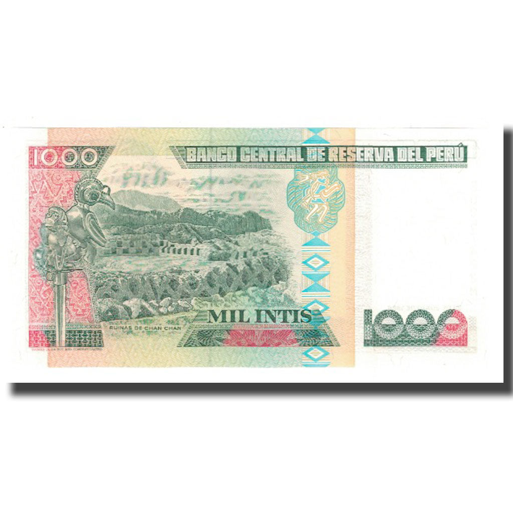 Billet, Pérou, 1000 Intis, 1988, 1988-06-28, KM:136b, NEUF