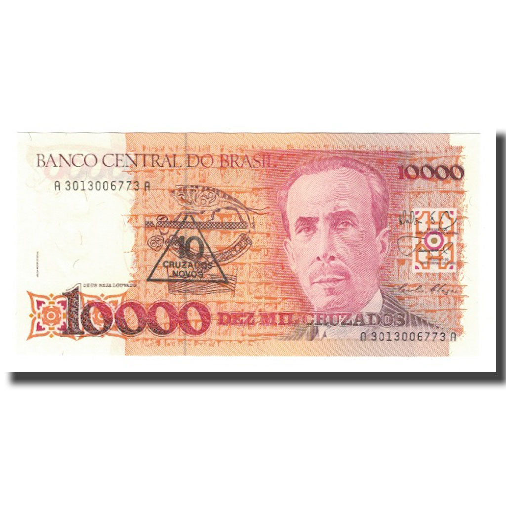 Banknote, Brazil, 10,000 Cruzados, Undated (1989), KM:215a, UNC(65-70)