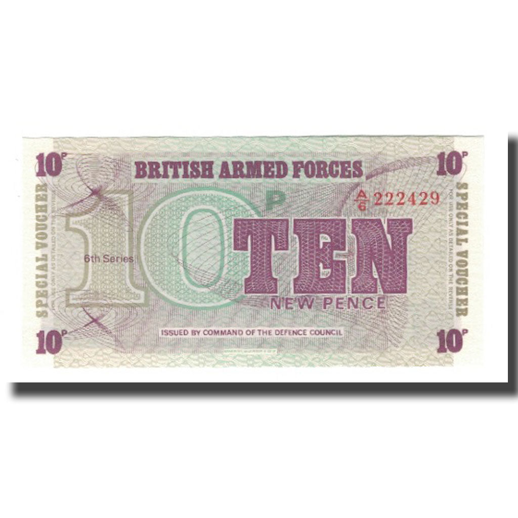 Nota, Grã-Bretanha, 10 New Pence, Undated (1972), KM:M48, UNC(65-70)