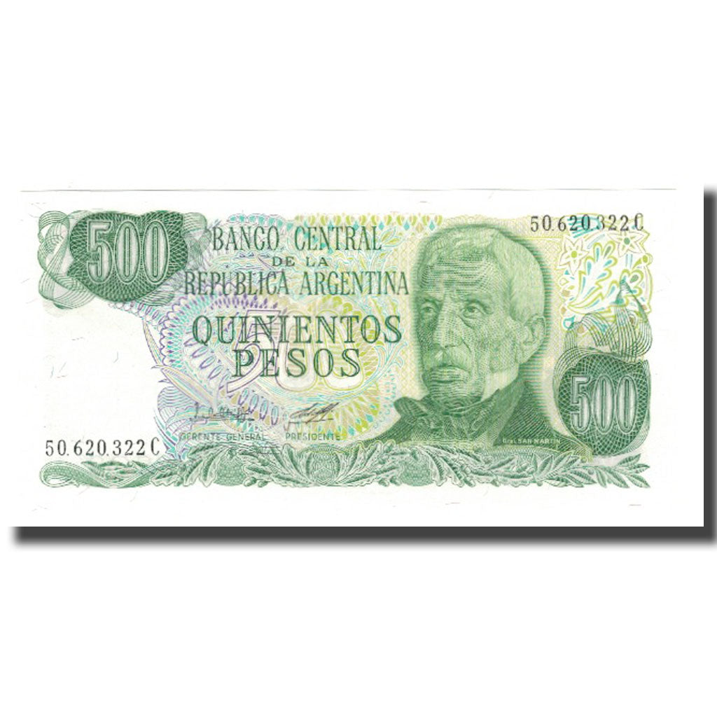 Banknot, Argentina, 500 Pesos, Undated (1977-82), KM:303b, UNC(65-70)