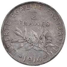 Coin, France, Semeuse, 2 Francs, 1914, EF(40-45), Silver, Gadoury:532