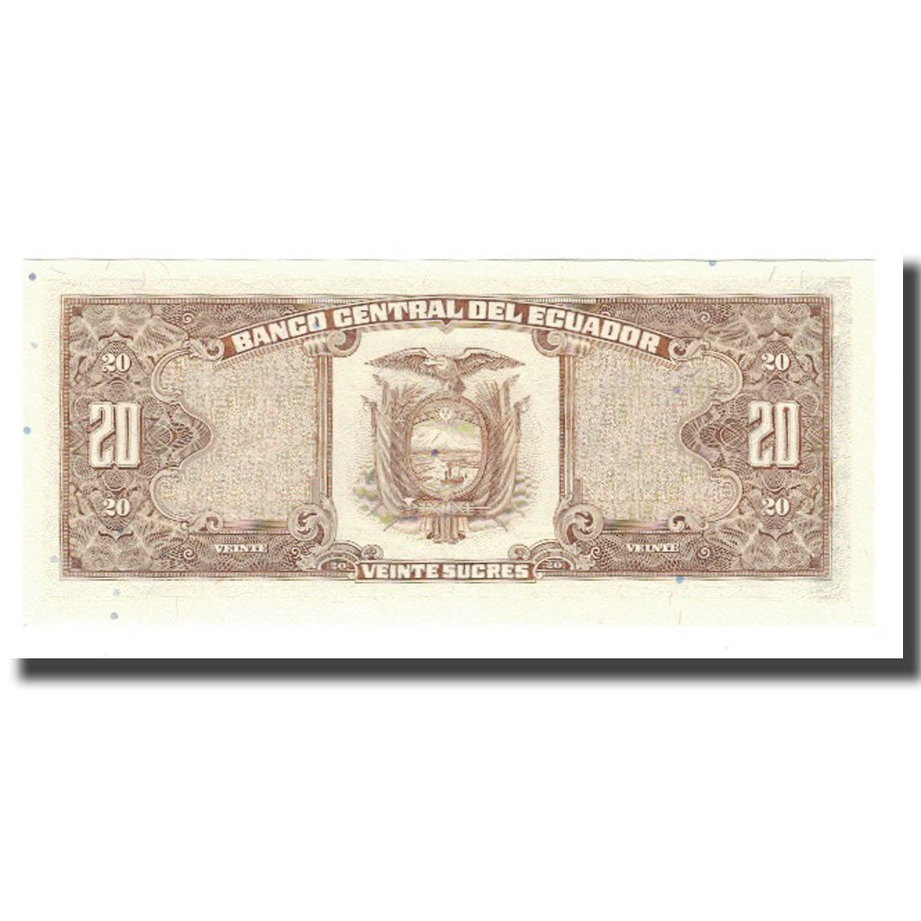 Nota, Equador, 20 Sucres, 1988, 1988-11-22, KM:121Aa, UNC(65-70)