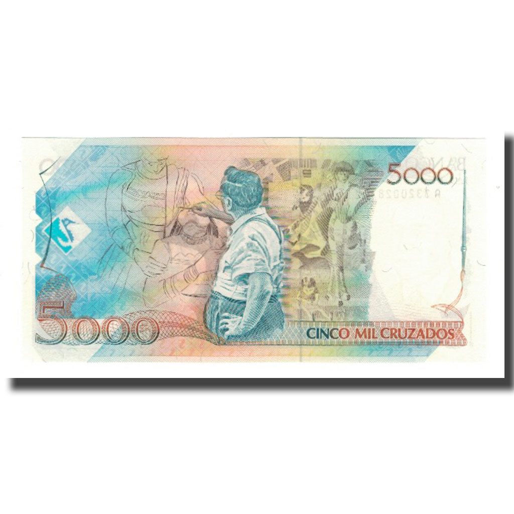 Banconote, Brasile, 5 Cruzados Novos on 5000 Cruzados, Undated (1988), KM:217a
