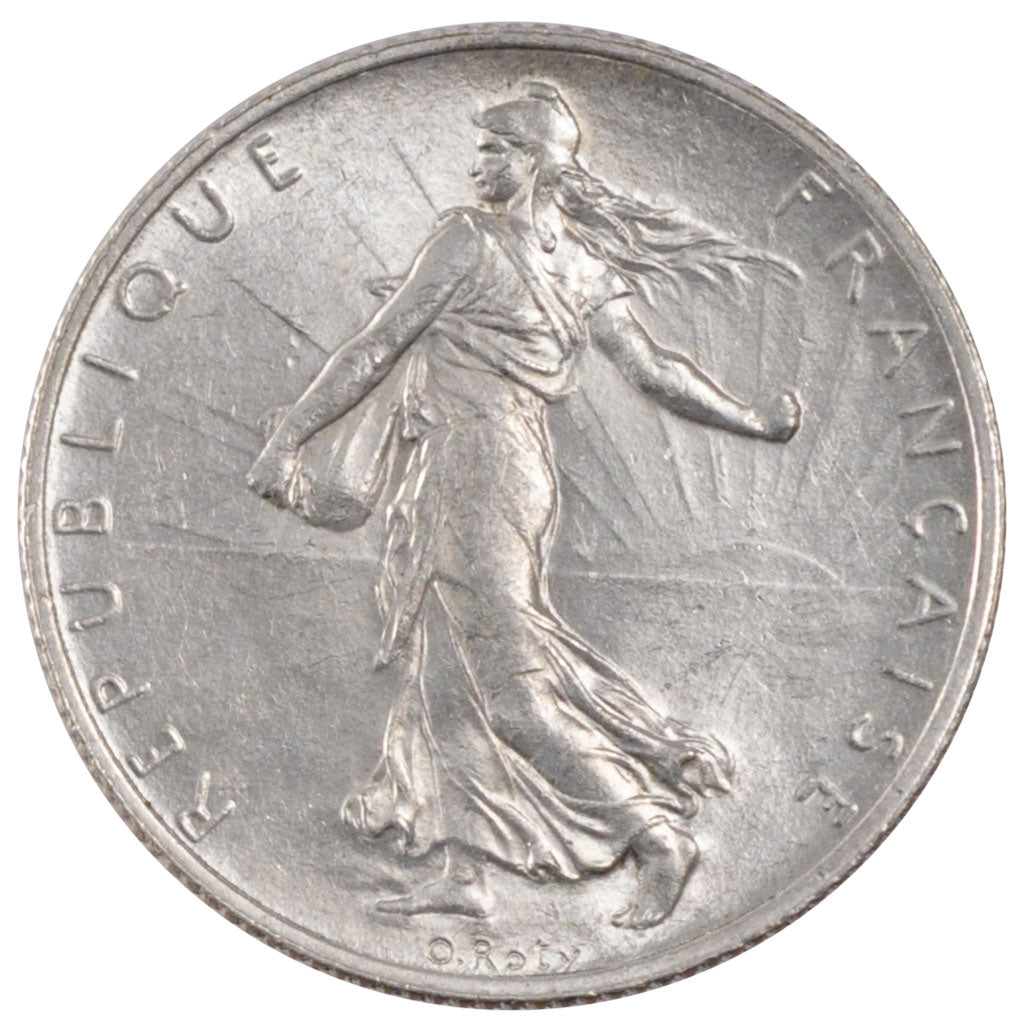 FRANCE, Semeuse, 2 Francs, 1917, Paris, KM #845.1, MS(60-62), Silver, 27,...
