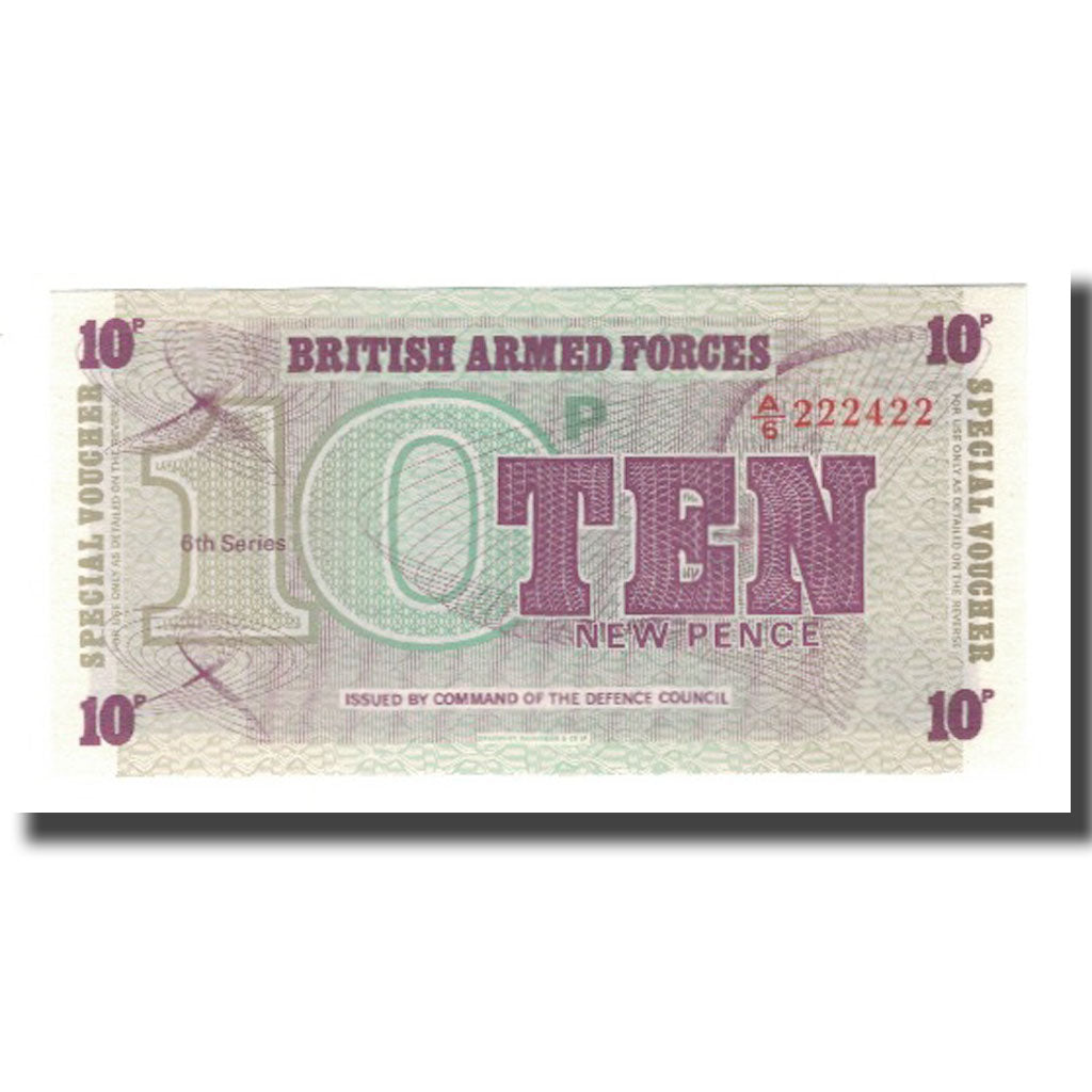 Nota, Grã-Bretanha, 10 New Pence, Undated (1972), KM:M45a, UNC(65-70)