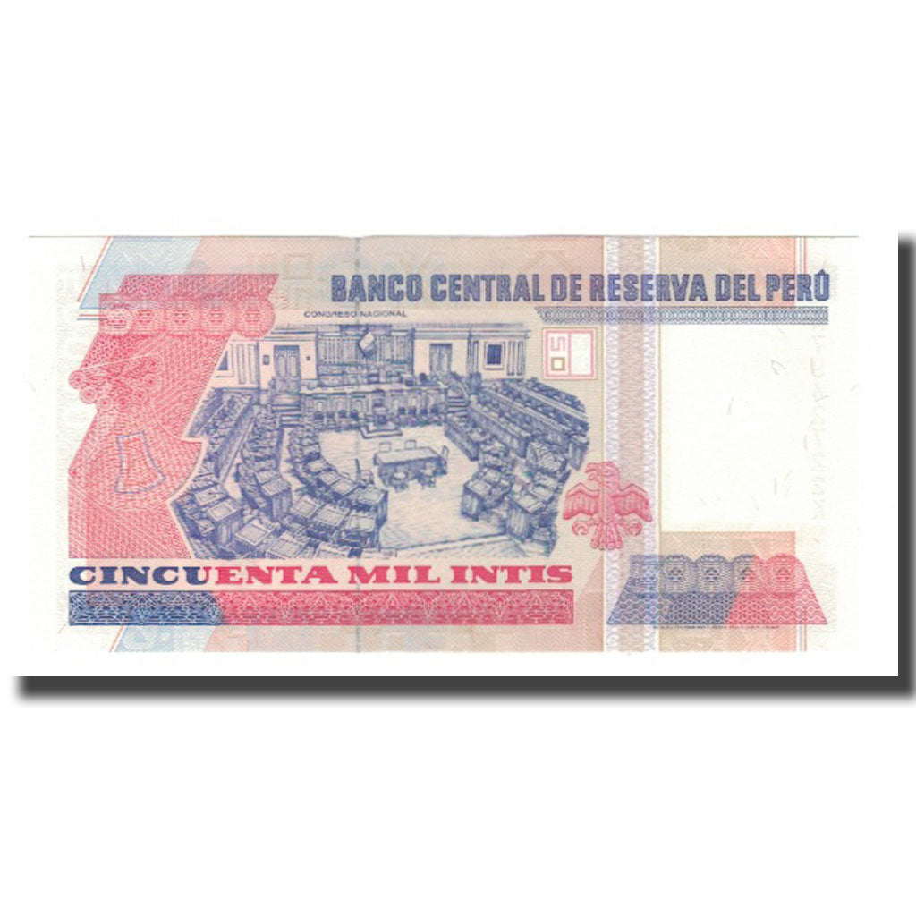 Billet, Pérou, 50,000 Intis, 1988, 1988-06-28, KM:142, NEUF