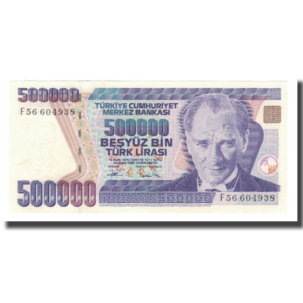 Geldschein, Türkei, 500,000 Lira, L.1970, KM:212, UNZ