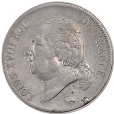 Francia, 5 Francs, 1824, Lille, BB, Argento, Gadoury:614