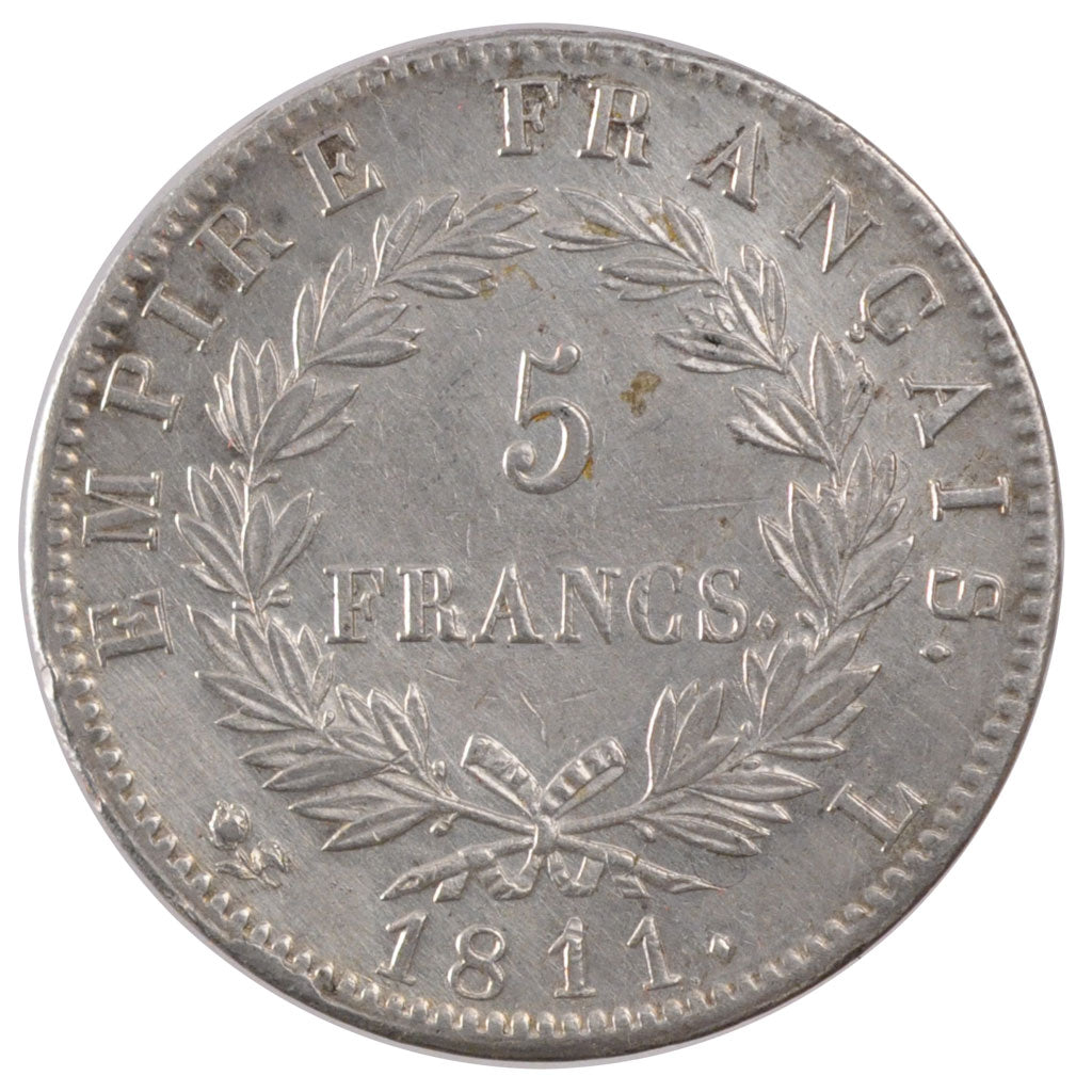 Premier Empire, 5 Francs au revers Empire