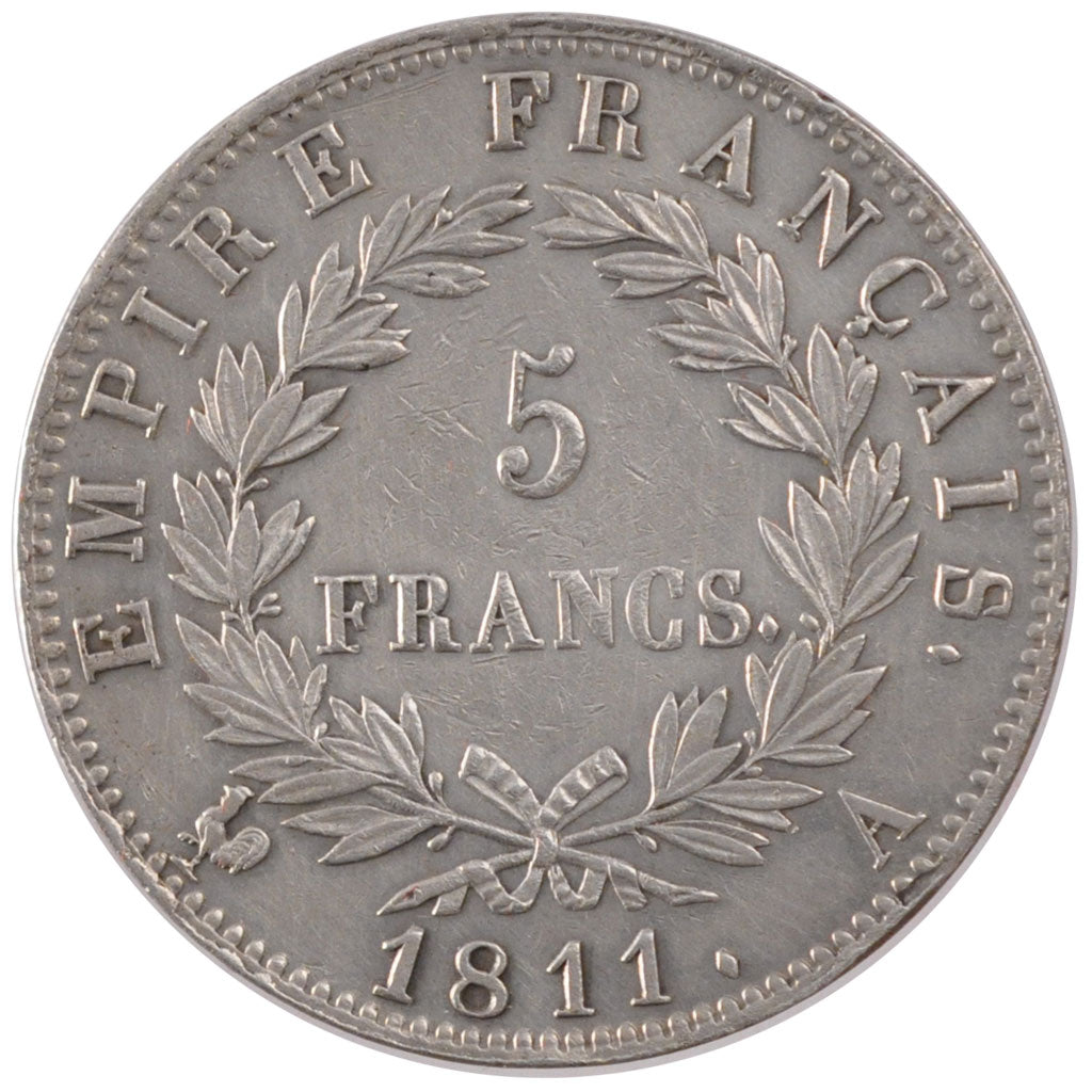 Premier Empire, 5 Francs au revers Empire