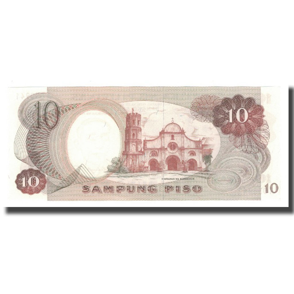 Banknote, Philippines, 10 Piso, undated (1969), KM:144a, UNC(65-70)