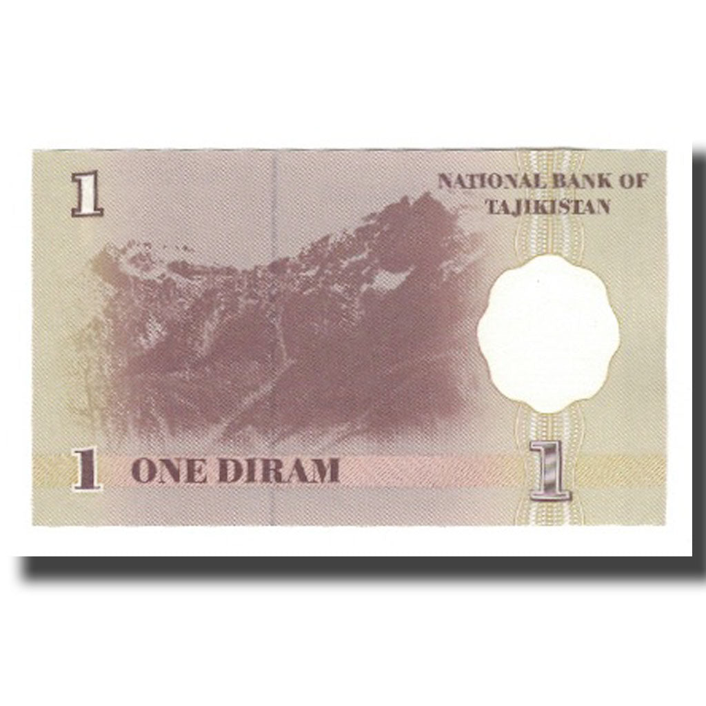 Biljet, Tajikistan, 1 Diram, 1999 (2000), KM:10a, NIEUW
