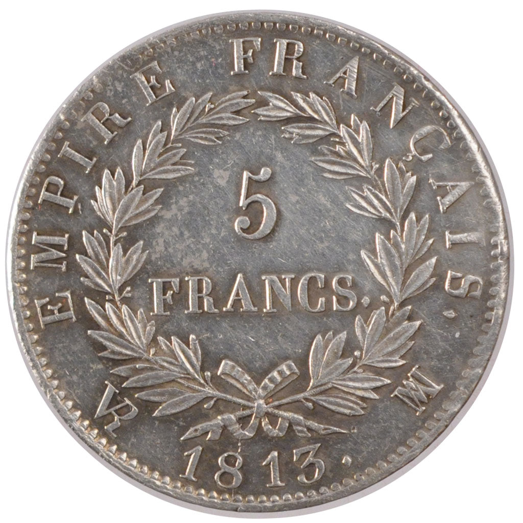 FRANCE, Napoléon I, 5 Francs, 1813, Marseille, KM #694.11, EF(40-45), Silver, G.