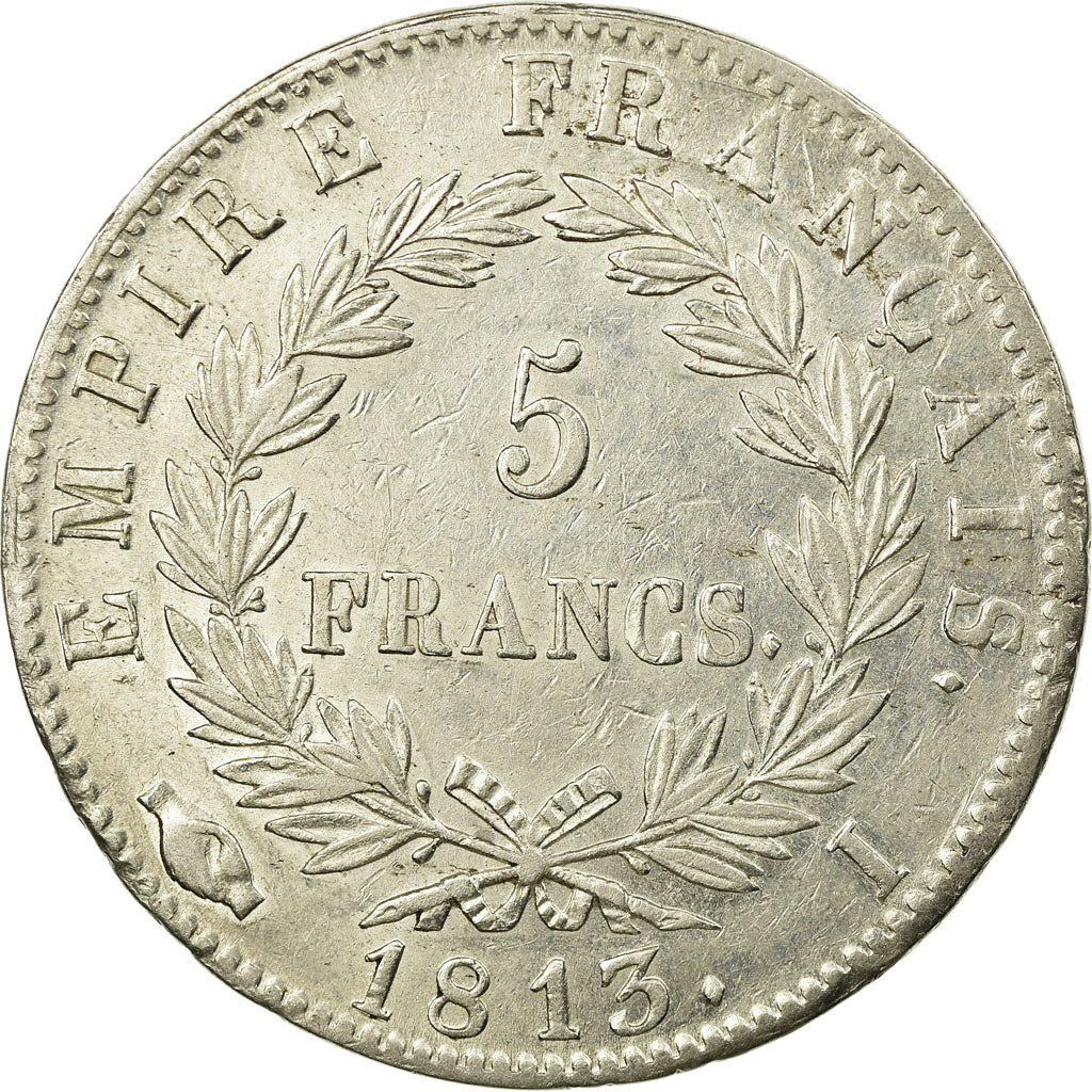 Coin, France, Napoléon I, 5 Francs, 1813, Limoges, AU(50-53), Silver