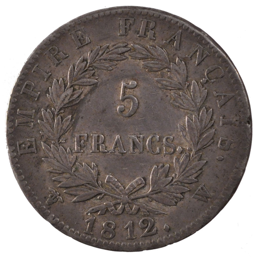 Monnaie, France, Napoléon I, 5 Francs, 1812, Lille, TTB+, Argent, Gadoury:584