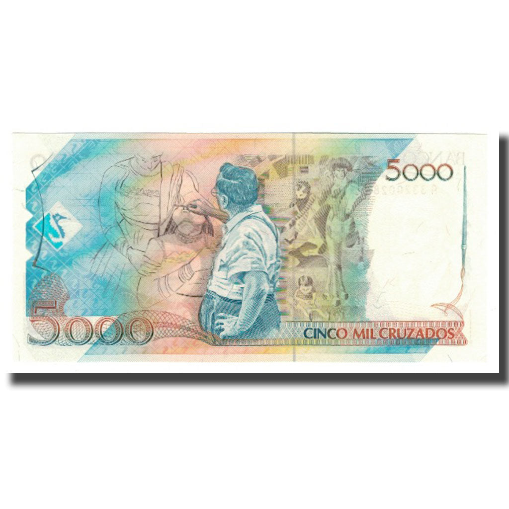 Billete, 5 Cruzados Novos on 5000 Cruzados, Undated (1988), Brasil, KM:217a, UNC