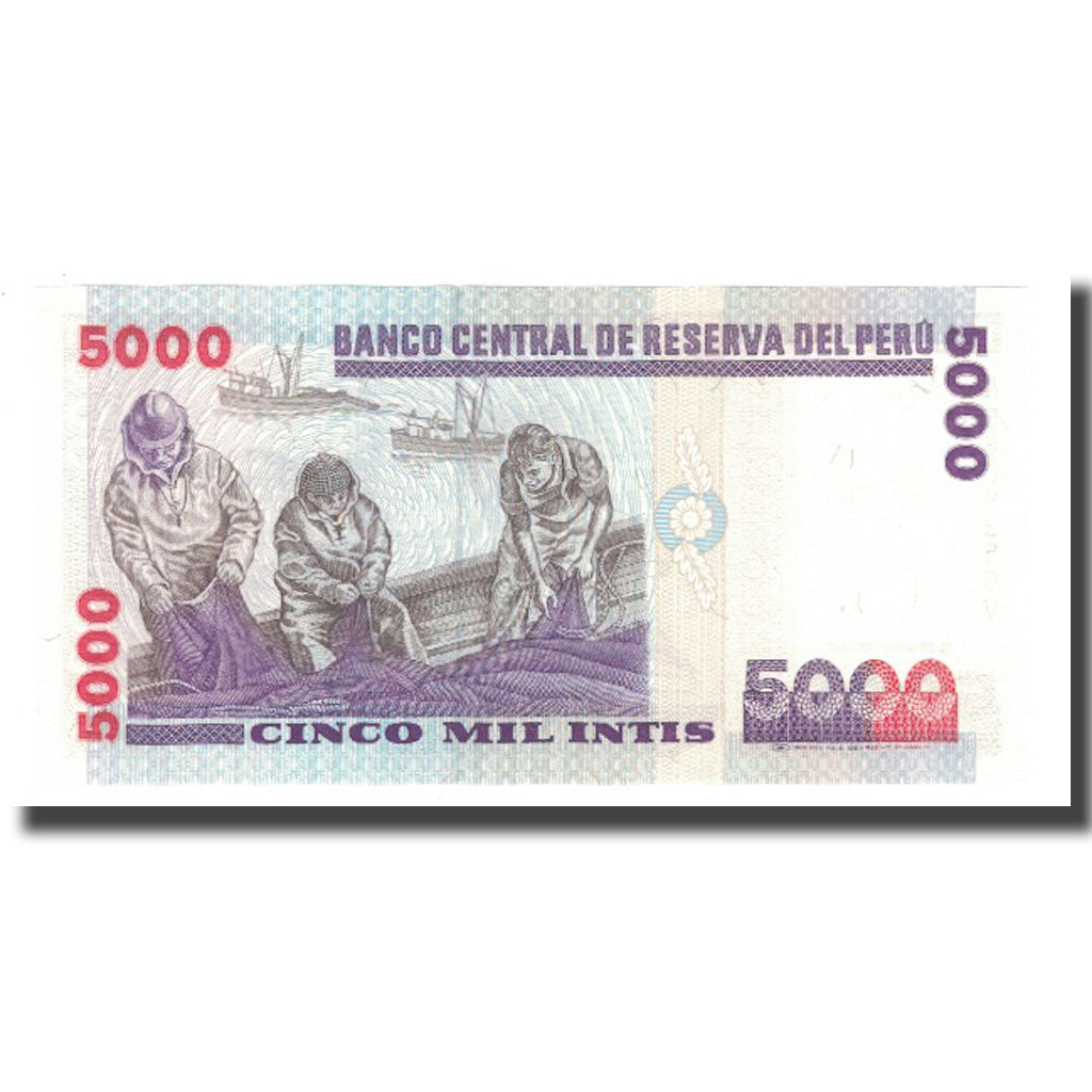 Billet, Pérou, 5000 Intis, 1988, 1988-06-28, KM:138, NEUF