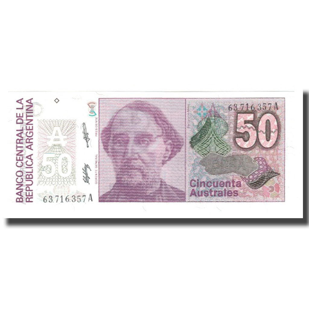 Geldschein, Argentinien, 50 Australes, Undated (1986-89), KM:326a, UNZ