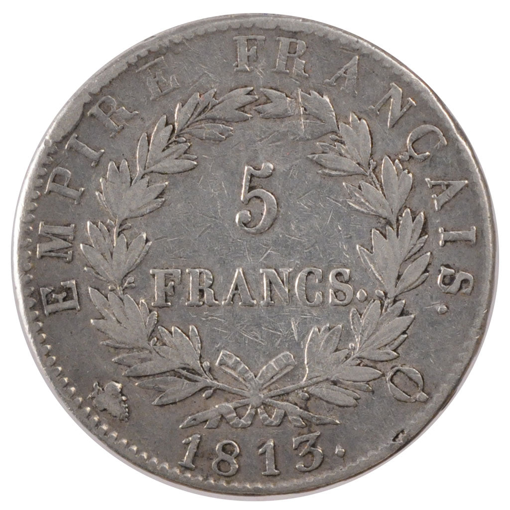 Coin, France, Napoléon I, 5 Francs, 1813, Perpignan, EF(40-45), Silver
