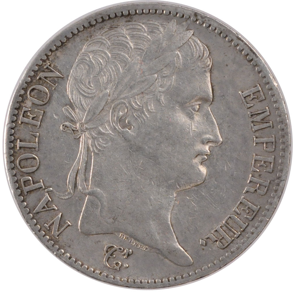 FRANCE, Napoléon I, 5 Francs, 1812, Toulouse, KM #694.10, AU(50-53), Silver, G..