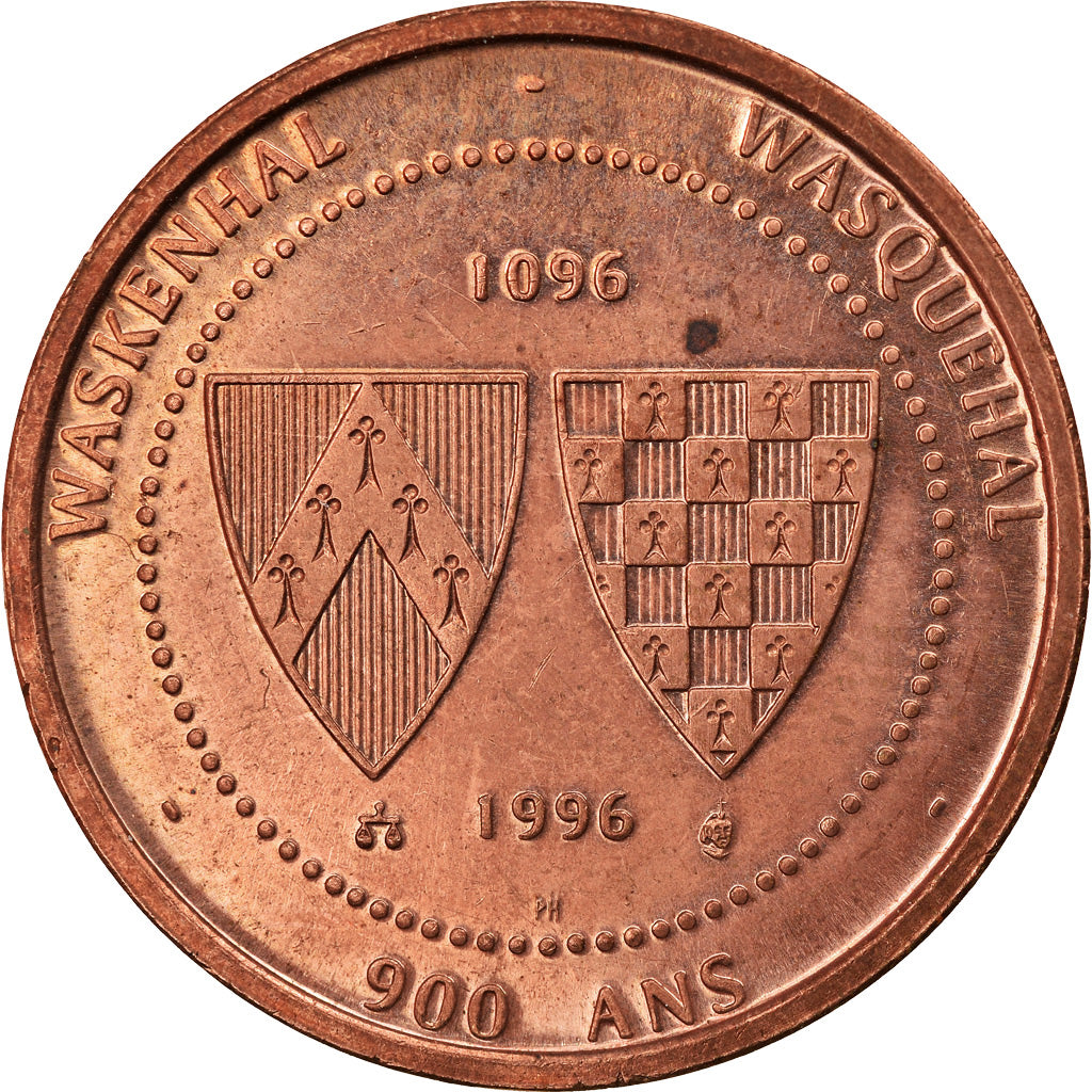 France, Medal, 2 Euro de Wasquehal, 1996, MS(63), Copper