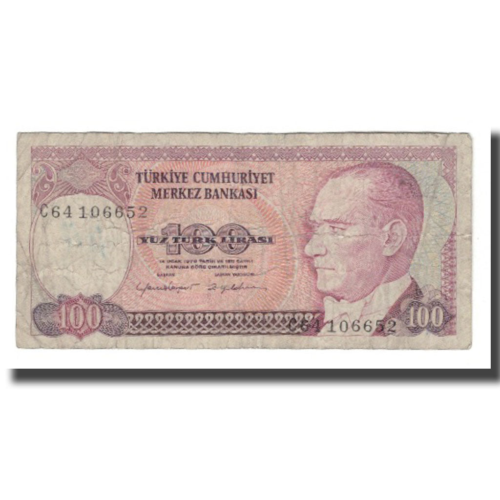 Banknote, Turkey, 100 Lira, L.1930, 1969-03-17, KM:182, VF(20-25)
