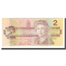Nota, Canadá, 2 Dollars, 1986, KM:94b, EF(40-45)