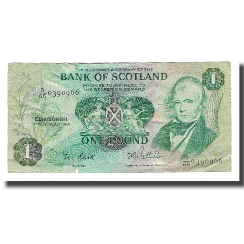 Banknote, Scotland, 1 Pound, 1970-1988, 1984-11-09, KM:111f, VG(8-10)