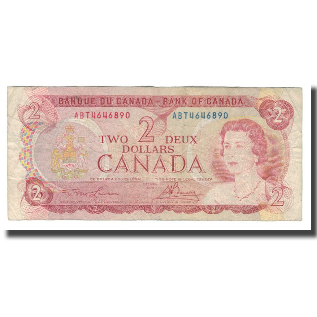 Banconote, Canada, 2 Dollars, 1974, KM:86a, MB+