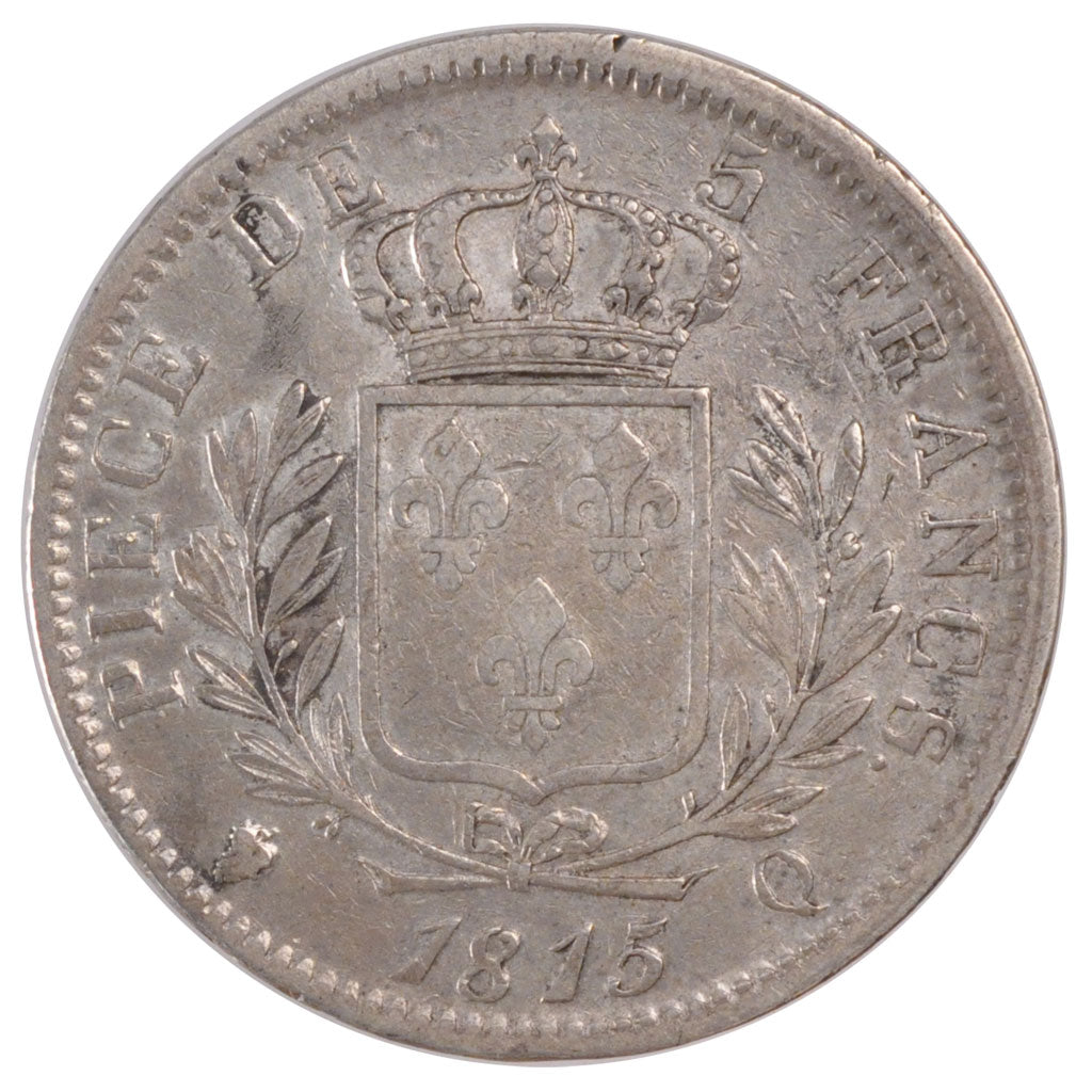 Coin, France, Napoléon I, 5 Francs, 1815, Perpignan, EF(40-45), Silver