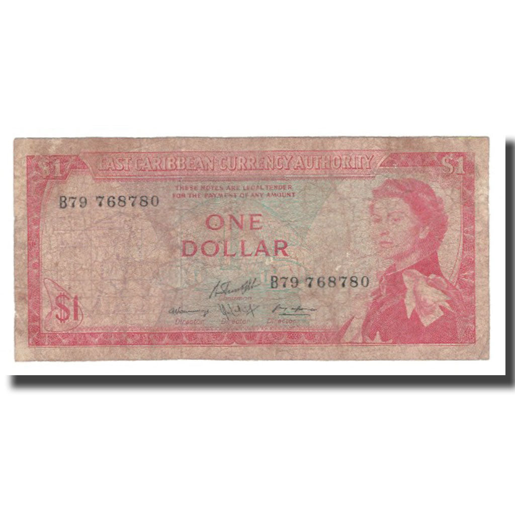 Banknote, East Caribbean States, 1 Dollar, Undated (1965), KM:13e, VG(8-10)